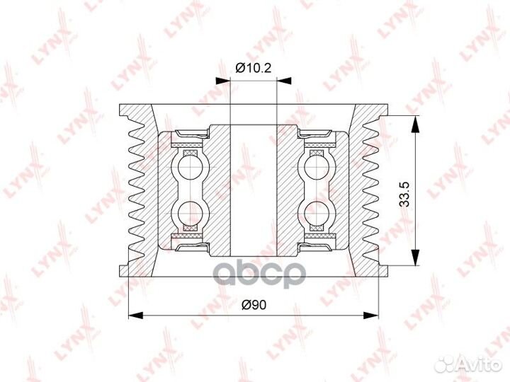 Ролик обводной приводного ремня PB7262 lynxauto