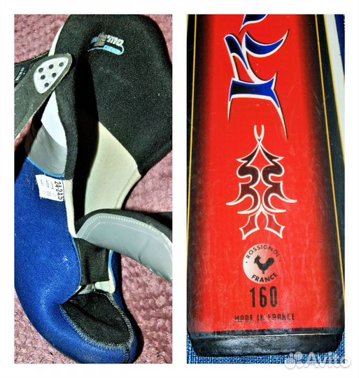 Горные лыжи с ботинками 37-38р-р