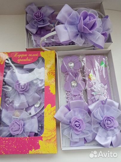 Аксессуары для волос. Набор. Подарок. Ручная раб