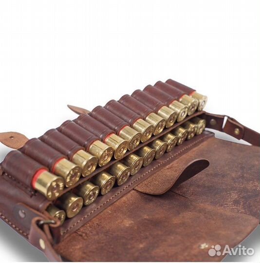 Патронташ Holster двухрядный 24х12к кожа