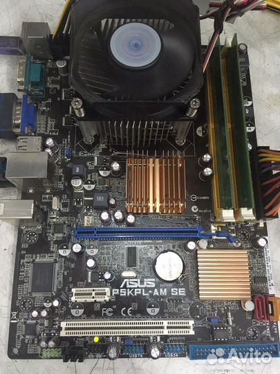 Материнская плата сокет 775 + процессор е6600 + 2G