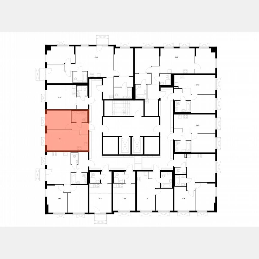 1-к. квартира, 36 м², 13/17 эт.