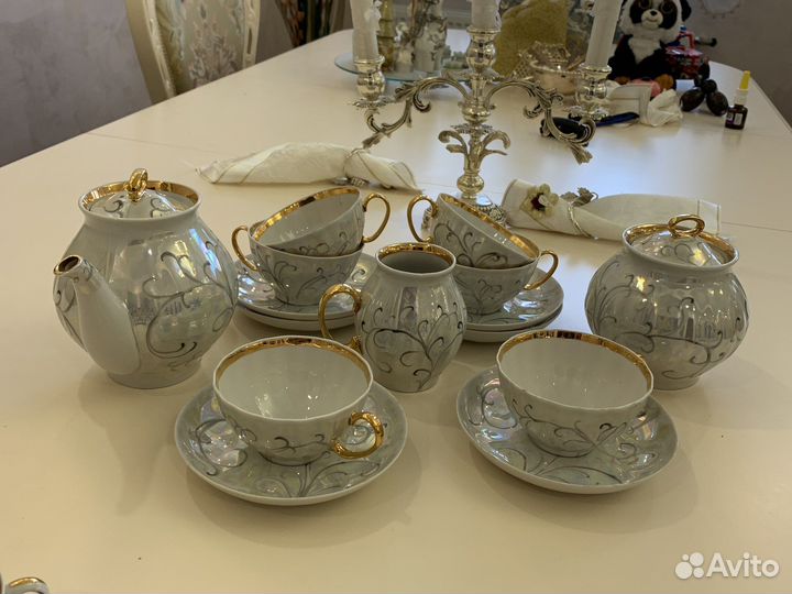 Сервиз чайный дулево Морозко (белый лебедь)