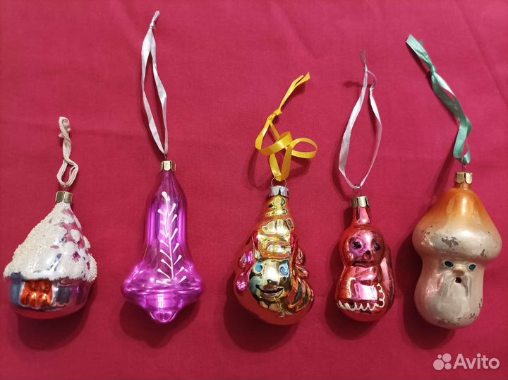 Елочные игрушки СССР, выпуск в 70-80-е годы винтаж