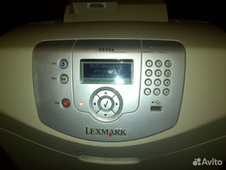 Цветной принтер Lexmark C534n на части или