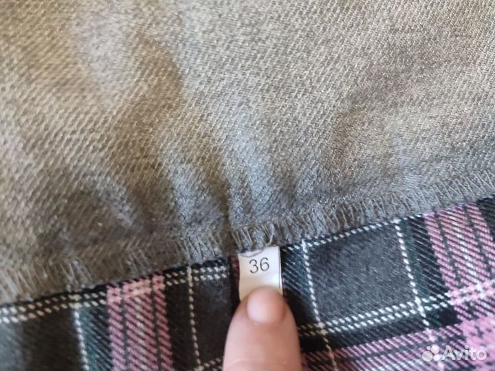 Школьная форма для девочки серая в розовую клетку