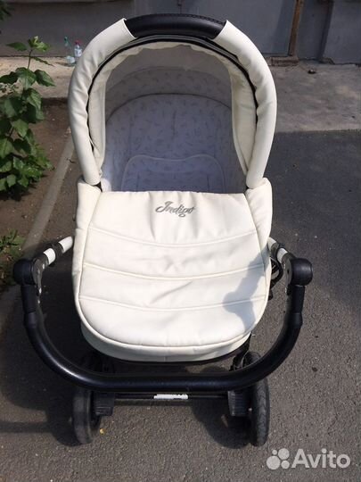 Коляска 2 в 1 Indigo эко кожа