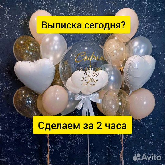 Воздушные шары на выписку из роддома