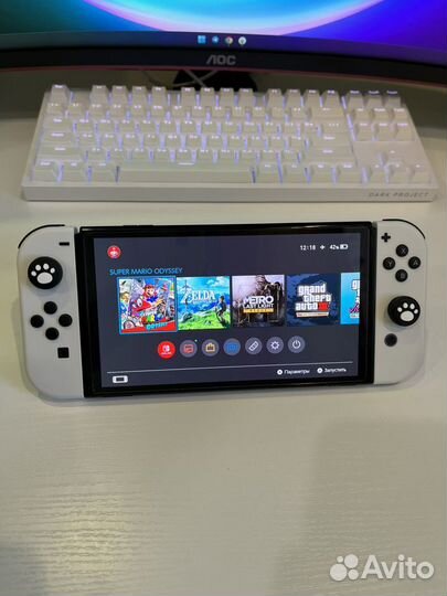 Nintendo Switch oled белый, прошитый