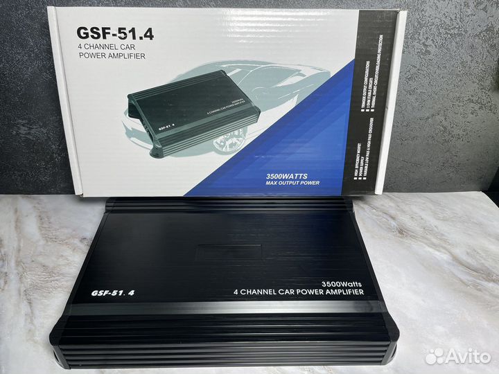 Усилитель 4 канала 3500w для колонок автомобильный