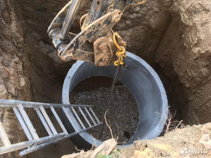 Септик без откачки с переливом