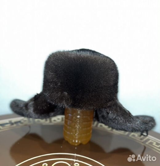 Мужская норковая шапка-ушанка
