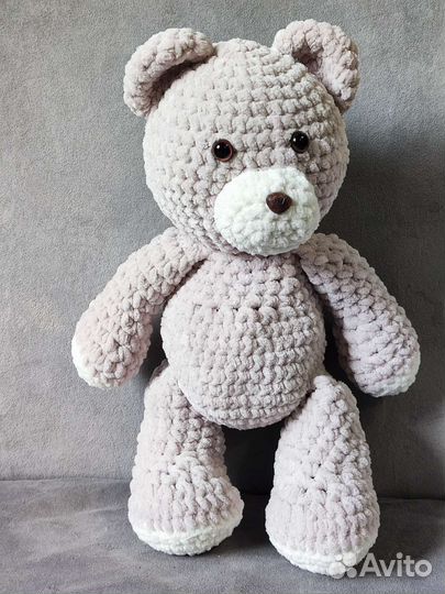 Вязаная игрушка плюшевый медведь, зайцы,единороги