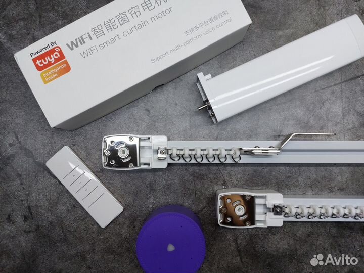 Умный электрокарниз в сборе с мотором и пультом