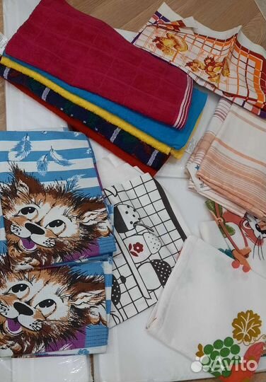 Махровые,хлопок лён полотенца новые и пароварка