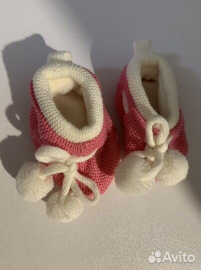 Пинетки для девочки теплые