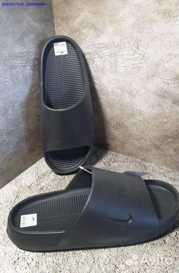 Тапочки Nike Calm Slide чёрные (Арт.28366)