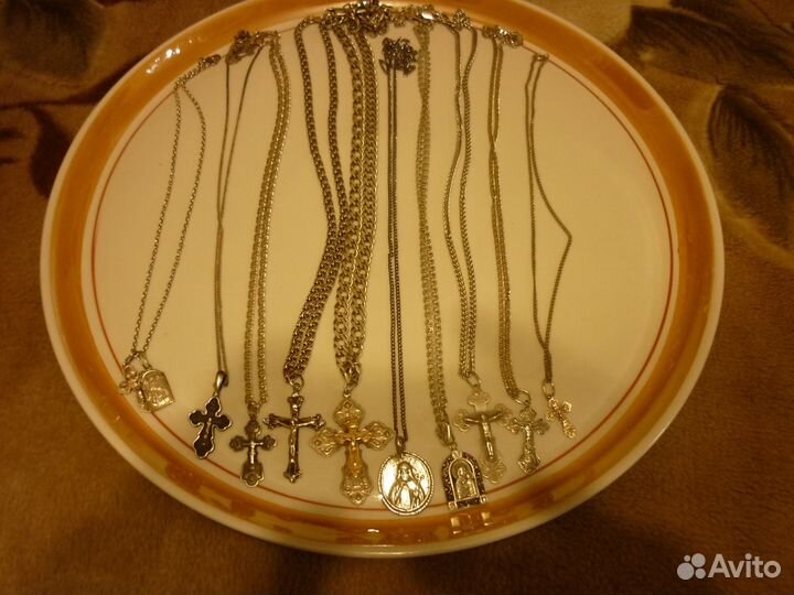 Серебро. Цепочки с крестиками и Ювелирка