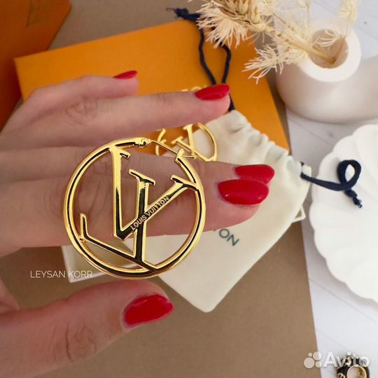 Серьги louis vuitton