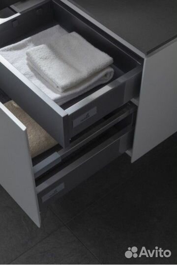 Мебель для ванной Allen Brau Infinity 100 см сплошной фасад белый