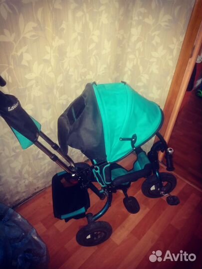 Детский 3х колесный велосипед с ручкой