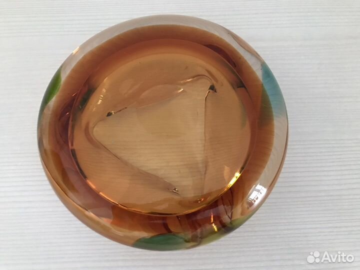 Пепельница цветное стекло СССР