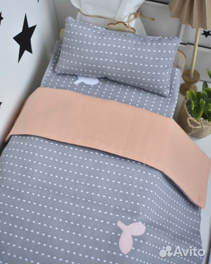 Комплект постельного белья для куклы Барби до 30 с