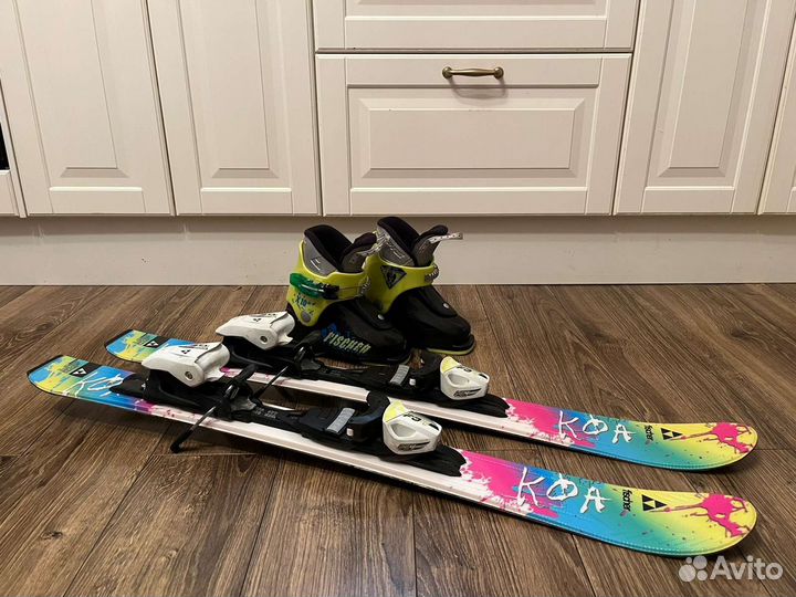 Горные лыжи и ботинки fischer на ребенка