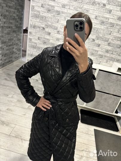 Стеганый плащ размер 40
