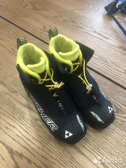 Лыжи беговые fisher crs race 137 см с ботинками