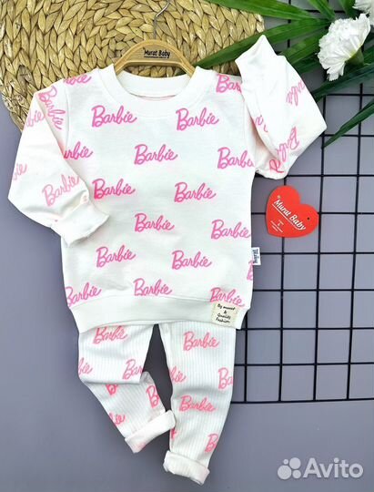 Костюм barbie легинсы в рубчик 104/110