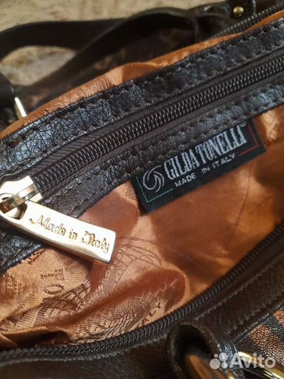 Кожаная сумка Gilda Tonelli