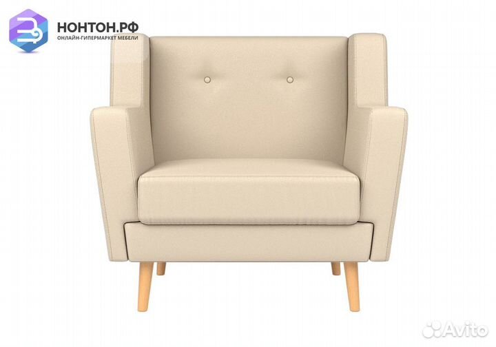 Кресло Брайтон экокожа бежевая