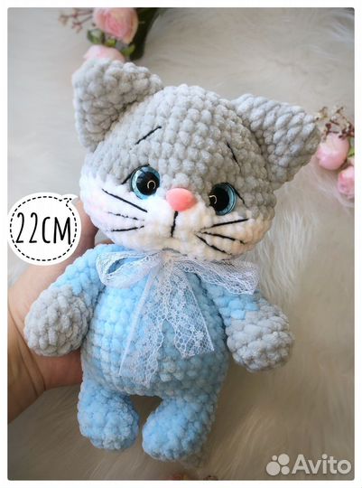 Котик мягкая игрушка котенок плюшевый