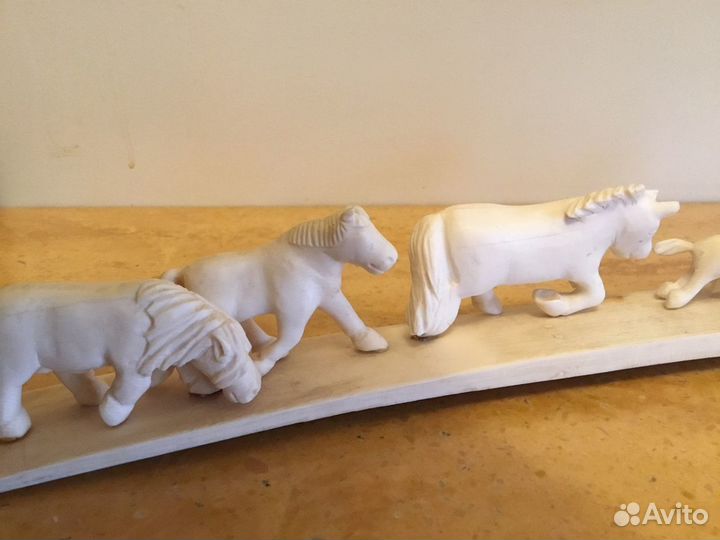 Статуэтка « Табун Лошадей» Кость Мамонт СССР