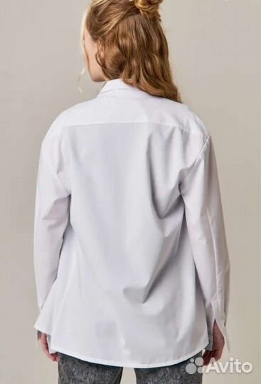 Рубашка белая школьная для девочки Azarti
