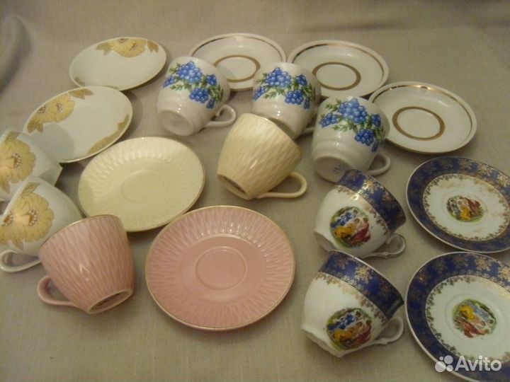 Посуда ссср,ГДР,Чехия,Англия-Кофейные пары