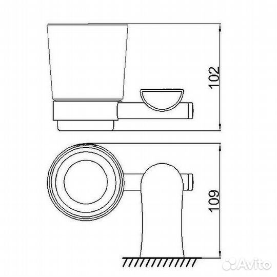 Стакан для зубных щеток Rush Luson LU16310 Хром