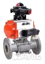 Кран шаровой DN.ru кшфпт 316.180 Ду25 Ру40 фланцевый, полнопроходной, 2-составной, нержавеющая сталь