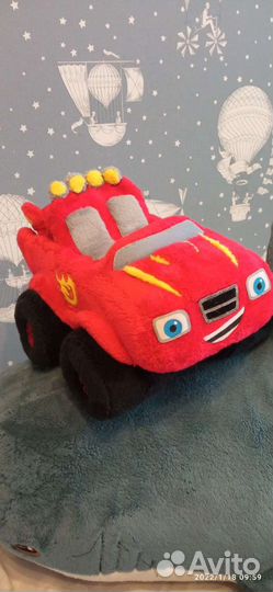 Вспыш и чудо машинки мягкая игрушка