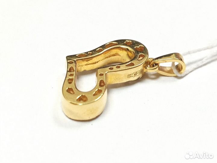 Подвеска с природным камнем Золото