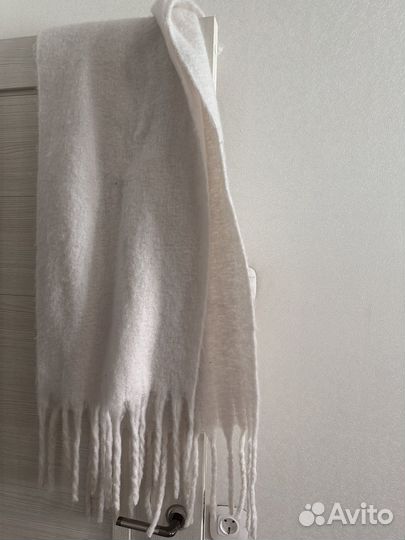 Шарф новый длинный белый