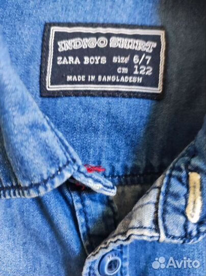 Джинсовая рубашка zara мальчику