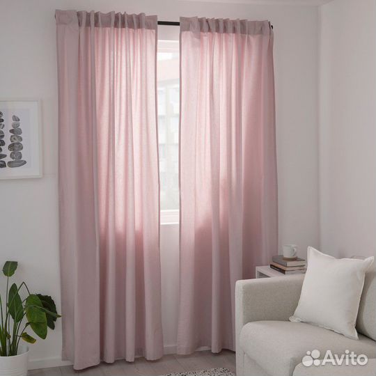 Шторы икея новые розовые