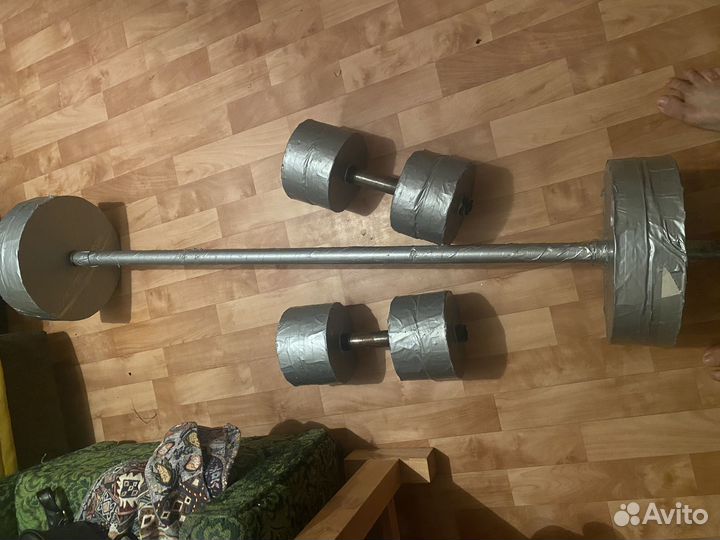 Гантели разборные 50 кг 1 шт 9 кг 2 шт