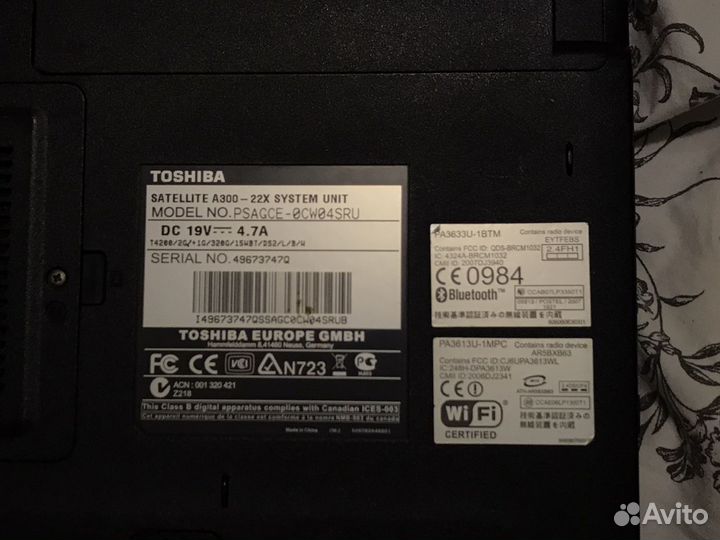 Toshiba Satellite A300 на запчасти(разбор)