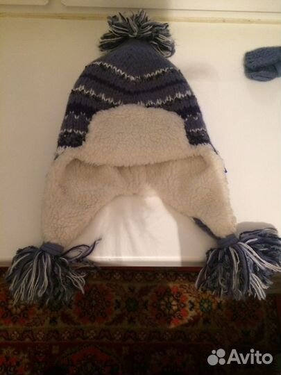 Шапка с шарфом для мальчика