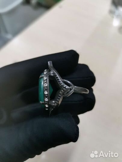 Комплект серьги и кольцо Бижутерия СССР (Ч)