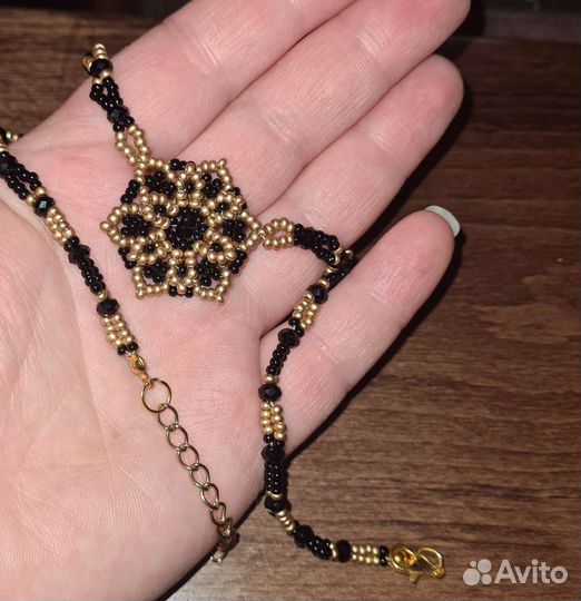 Чокер из бисера, цепочка из бисера