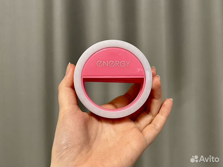 Кольцевая лампа мини на прищепке очень яркая